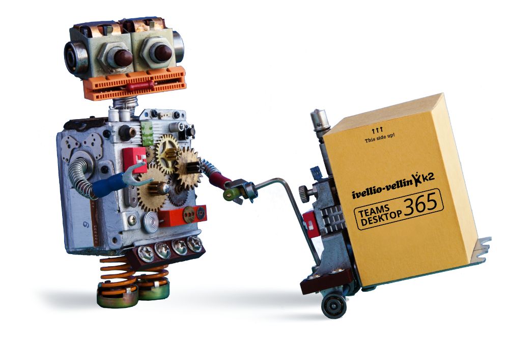 Roboter mit Kiste